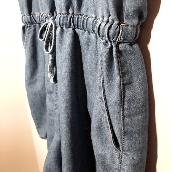 Denim-coloured romper - Picture 4 of 5